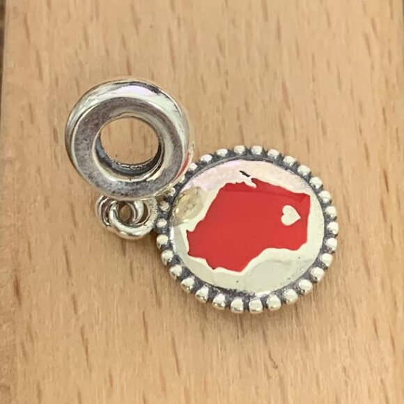 Pandora  Wisconsin Map Exclusive Dangle Charm, S925 Silver Bracelets - Picture 3 of 4